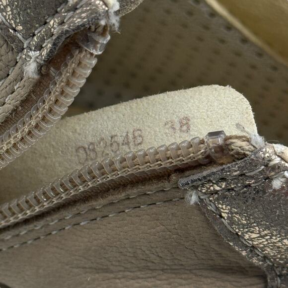 Geox Illusion Wedge Sneakers Hidden Heel Women's SZ 8 Tan Sporty Y2K Streetwear - Picture 11 of 12